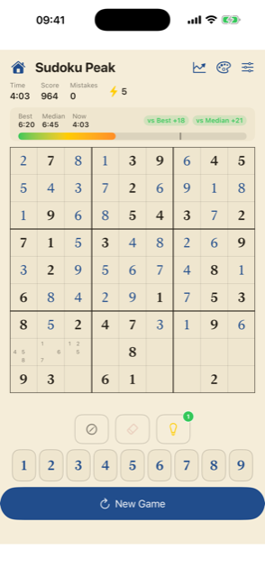 Classic Sudoku in the Classic Paper theme